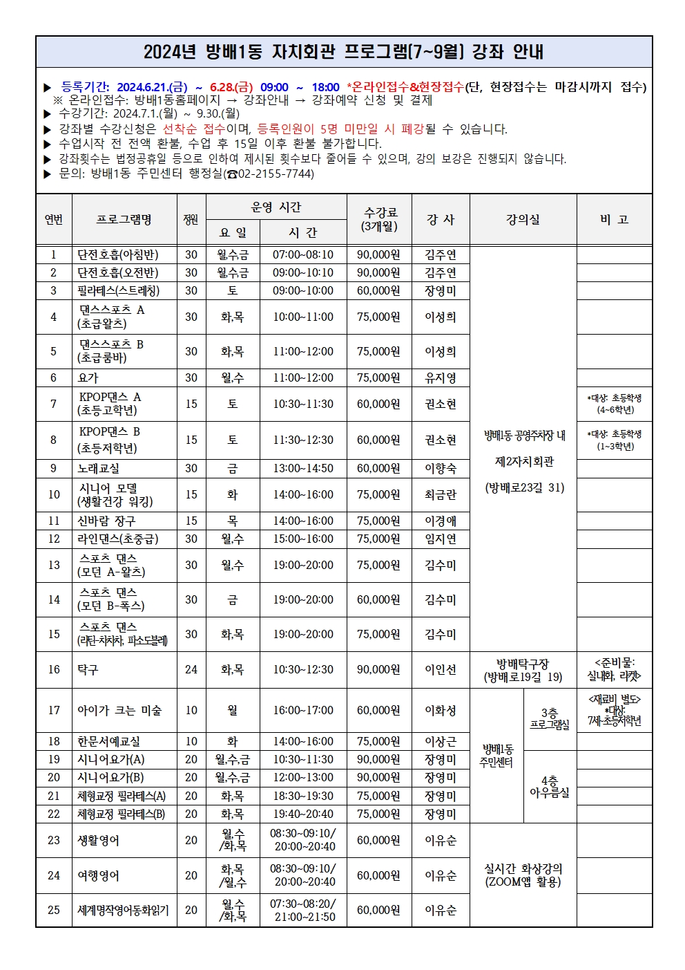 2024년 방배1동 자치회관 프로그램(7~월) 강좌안내001.jpg